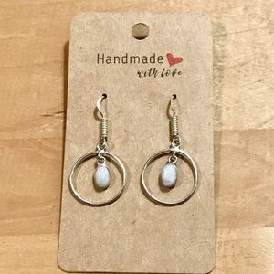 Cute Moonstone Earrings - 925 Plated/Stamped